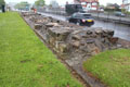 Wall to the west of Denton Hall Turret photo Andrew Tivenan